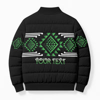 Aotearoa Atua Papatuanuku Personalised Bomber Puffer Jacket Maori Earth Mother Taniko Motifs LT14 - Polynesian Pride