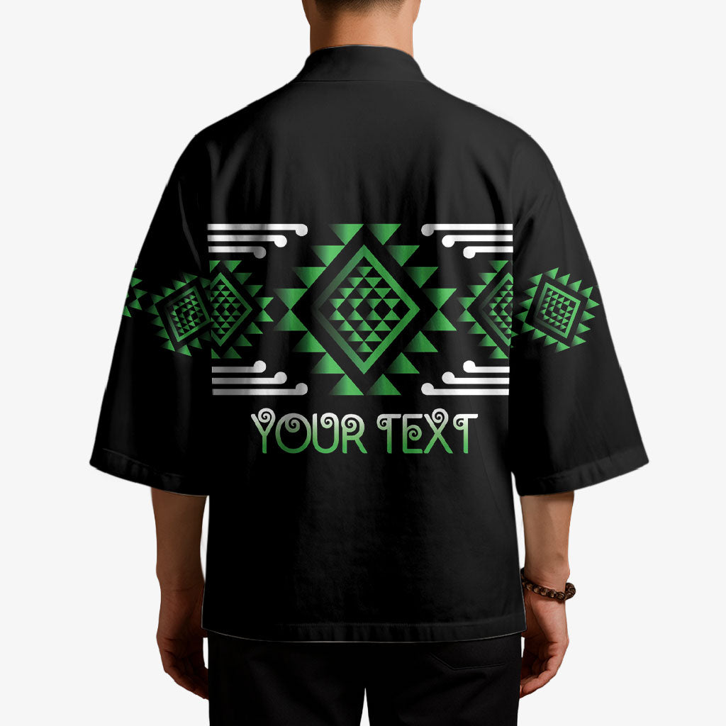 Aotearoa Atua Papatuanuku Personalised Kimono Maori Earth Mother Taniko Motifs LT14 - Polynesian Pride