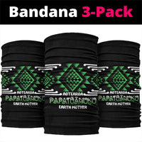 Aotearoa Atua Papatuanuku Neck Gaiter Maori Earth Mother Taniko Motifs LT14 package One Size: 25*50cm Green - Polynesian Pride