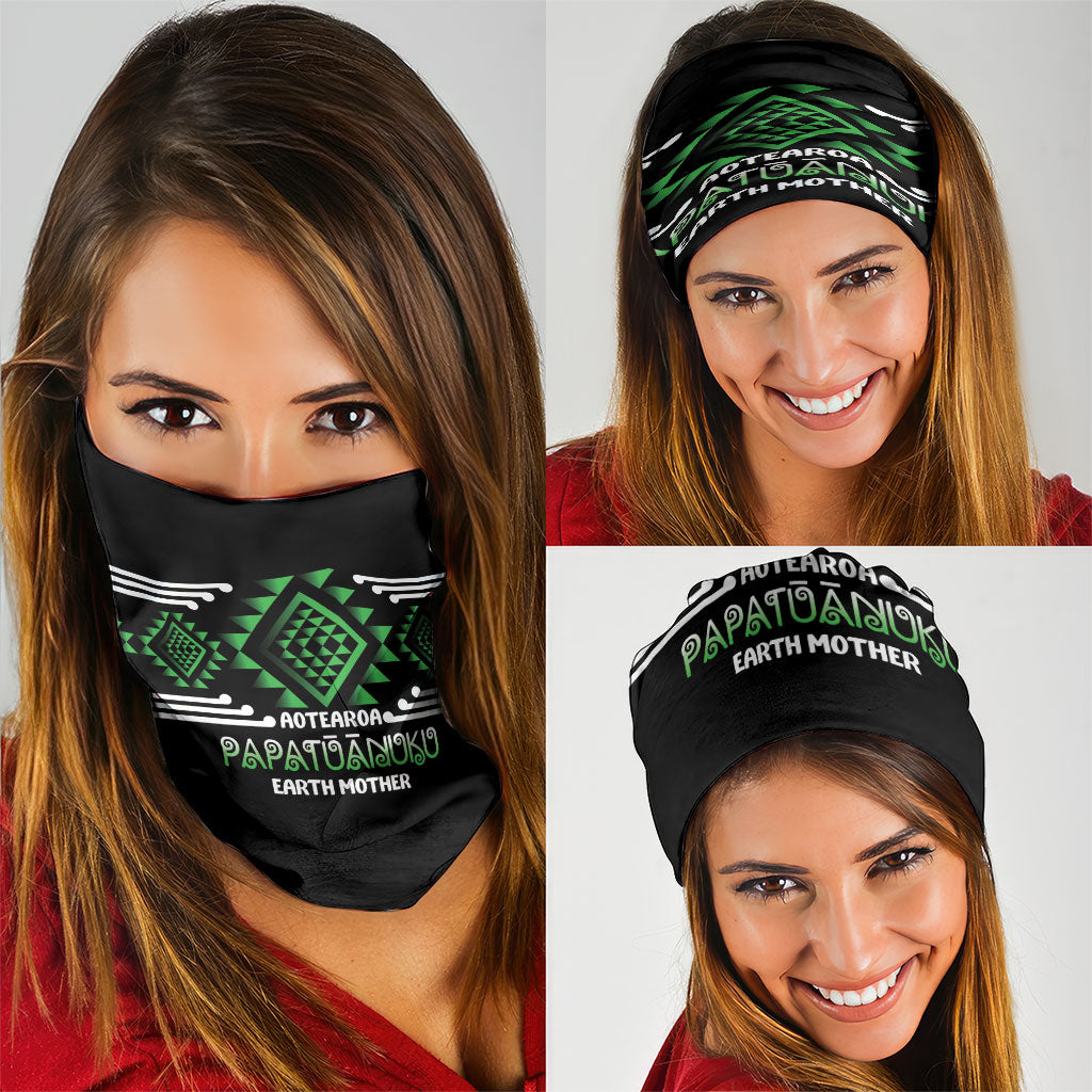 Aotearoa Atua Papatuanuku Neck Gaiter Maori Earth Mother Taniko Motifs LT14 - Polynesian Pride