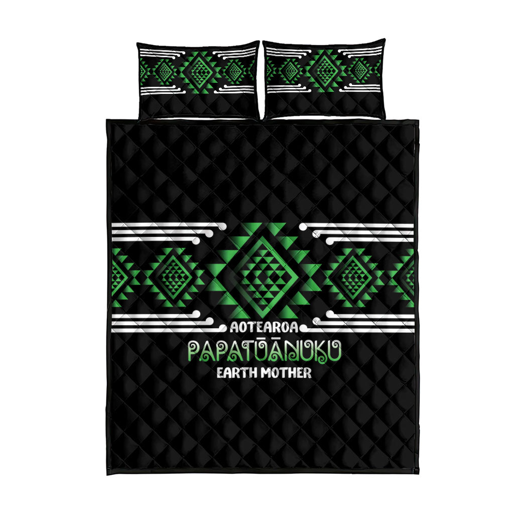 Aotearoa Atua Papatuanuku Quilt Bed Set Maori Earth Mother Taniko Motifs LT14 - Polynesian Pride