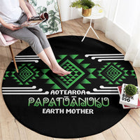 Aotearoa Atua Papatuanuku Round Carpet Maori Earth Mother Taniko Motifs LT14 - Polynesian Pride