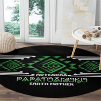 Aotearoa Atua Papatuanuku Round Carpet Maori Earth Mother Taniko Motifs LT14 - Polynesian Pride