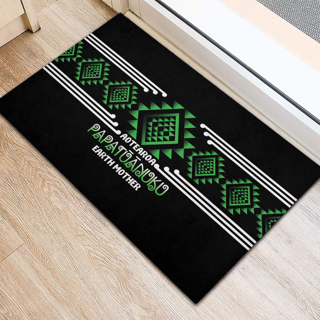 Aotearoa Atua Papatuanuku Rubber Doormat Maori Earth Mother Taniko Motifs LT14 - Polynesian Pride