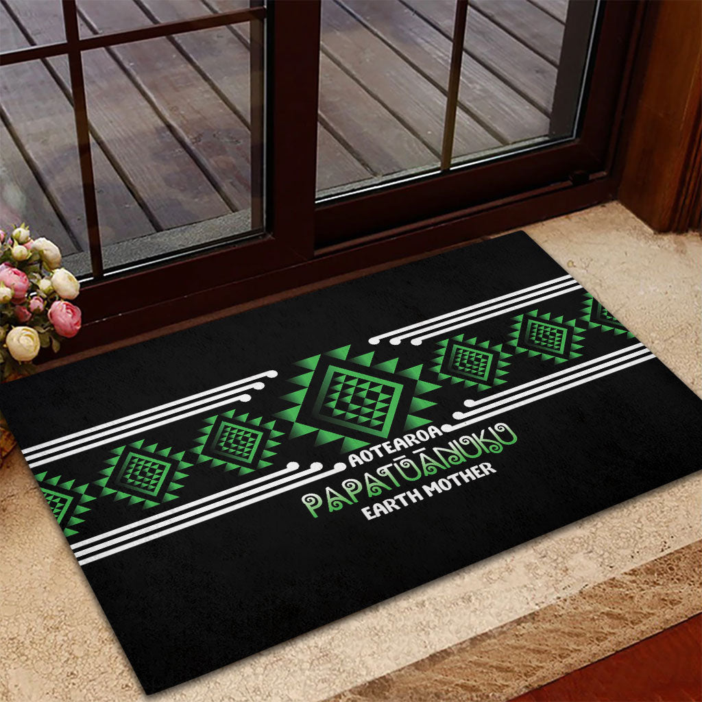 Aotearoa Atua Papatuanuku Rubber Doormat Maori Earth Mother Taniko Motifs LT14 - Polynesian Pride