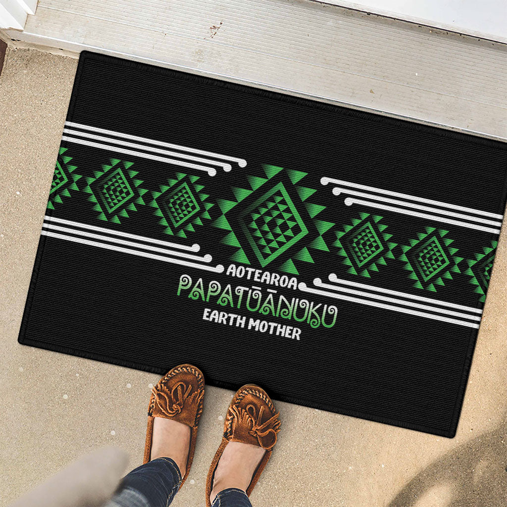Aotearoa Atua Papatuanuku Rubber Doormat Maori Earth Mother Taniko Motifs LT14 - Polynesian Pride
