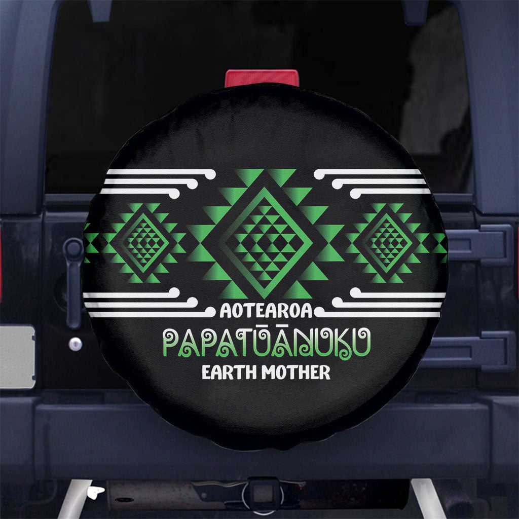Aotearoa Atua Papatuanuku Spare Tire Cover Maori Earth Mother Taniko Motifs
