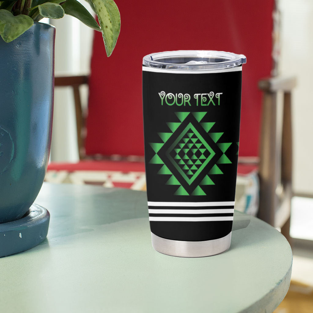 Aotearoa Atua Papatuanuku Personalised Tumbler Cup Maori Earth Mother Taniko Motifs LT14 - Polynesian Pride