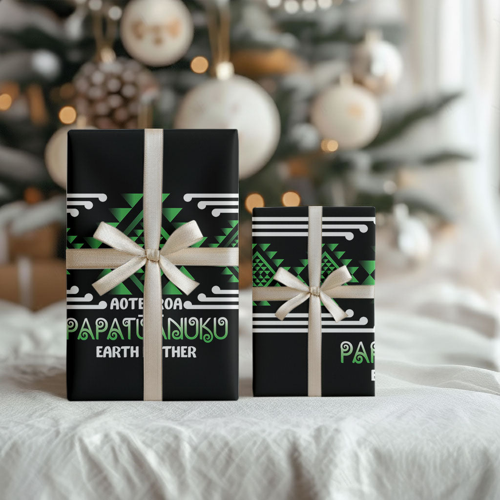 Aotearoa Atua Papatuanuku Wrapping Paper Maori Earth Mother Taniko Motifs LT14 - Polynesian Pride