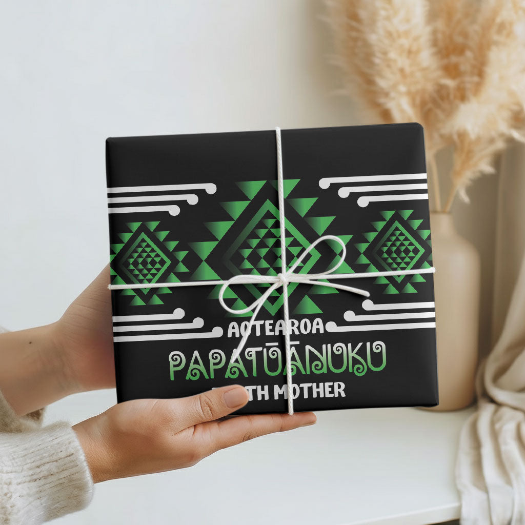 Aotearoa Atua Papatuanuku Wrapping Paper Maori Earth Mother Taniko Motifs LT14 - Polynesian Pride
