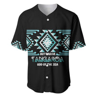 Aotearoa Atua Tangaroa Personalised Baseball Jersey Maori God Of The Sea Taniko Motifs LT14 Turquoise - Polynesian Pride