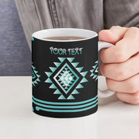Aotearoa Atua Tangaroa Personalised Ceramic Mug Maori God Of The Sea Taniko Motifs LT14 - Polynesian Pride