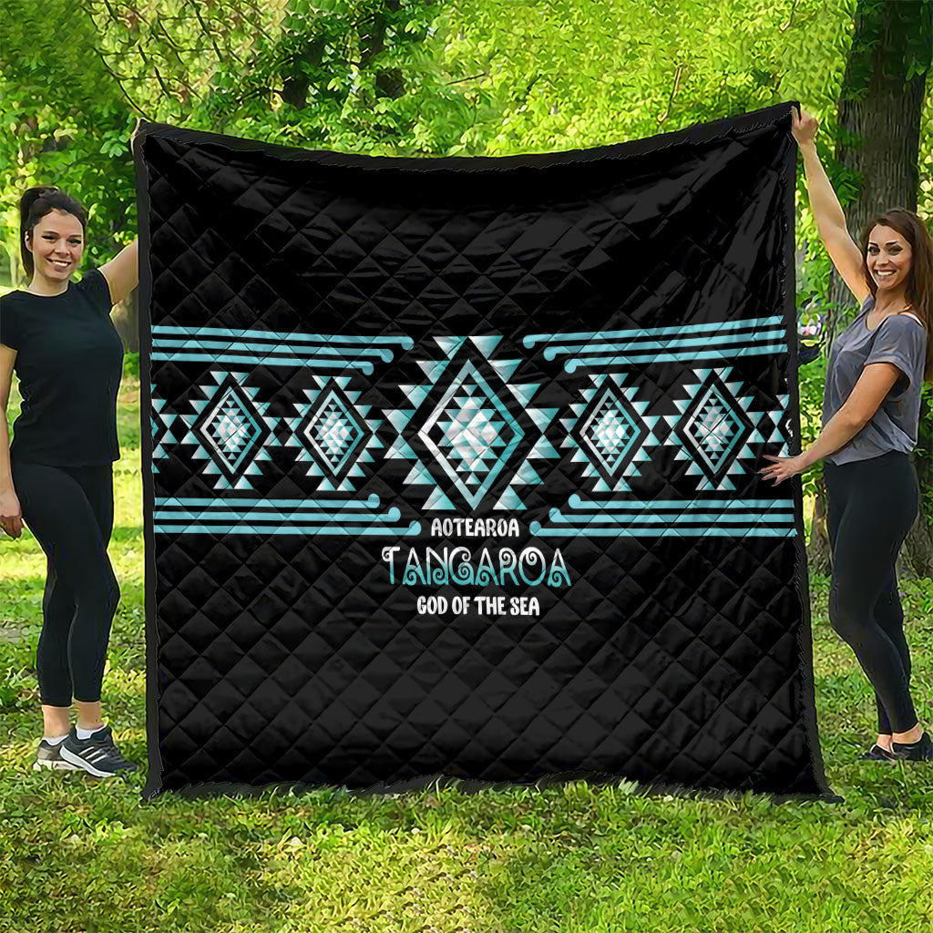 Aotearoa Atua Tangaroa Quilt Maori God Of The Sea Taniko Motifs LT14 - Polynesian Pride