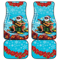 Hawaii Christmas Car Mats Mele Kalikimaka Poinsettia Lei Polynesian - Blue LT14 - Polynesian Pride