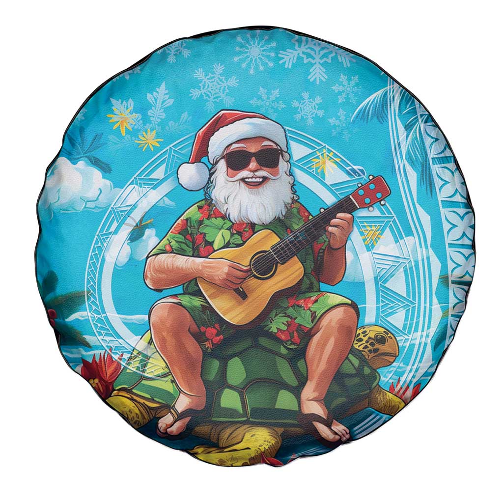Hawaii Christmas Spare Tire Cover Mele Kalikimaka Poinsettia Lei Polynesian - Blue LT14 - Polynesian Pride