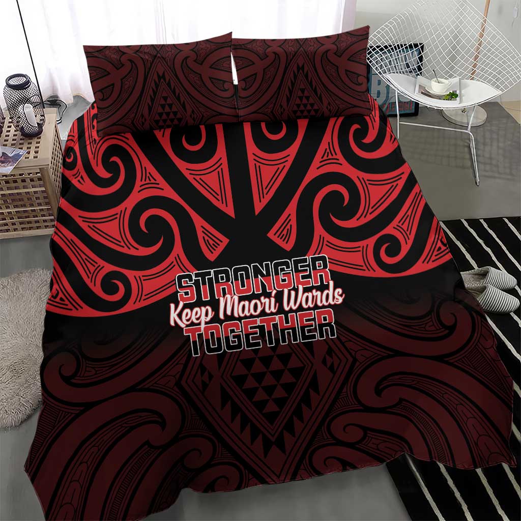 Keep Maori Wards New Zealand Bedding Set Stronger Together Aotearoa Taniko - Polynesian Pride