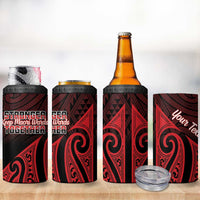Personalised Keep Maori Wards New Zealand 4 in 1 Can Cooler Tumbler Stronger Together Aotearoa Taniko LT14 - Polynesian Pride