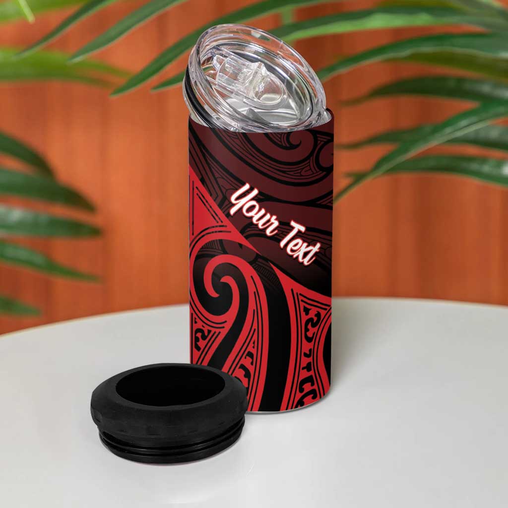 Personalised Keep Maori Wards New Zealand 4 in 1 Can Cooler Tumbler Stronger Together Aotearoa Taniko LT14 - Polynesian Pride