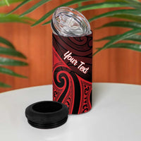 Personalised Keep Maori Wards New Zealand 4 in 1 Can Cooler Tumbler Stronger Together Aotearoa Taniko LT14 - Polynesian Pride