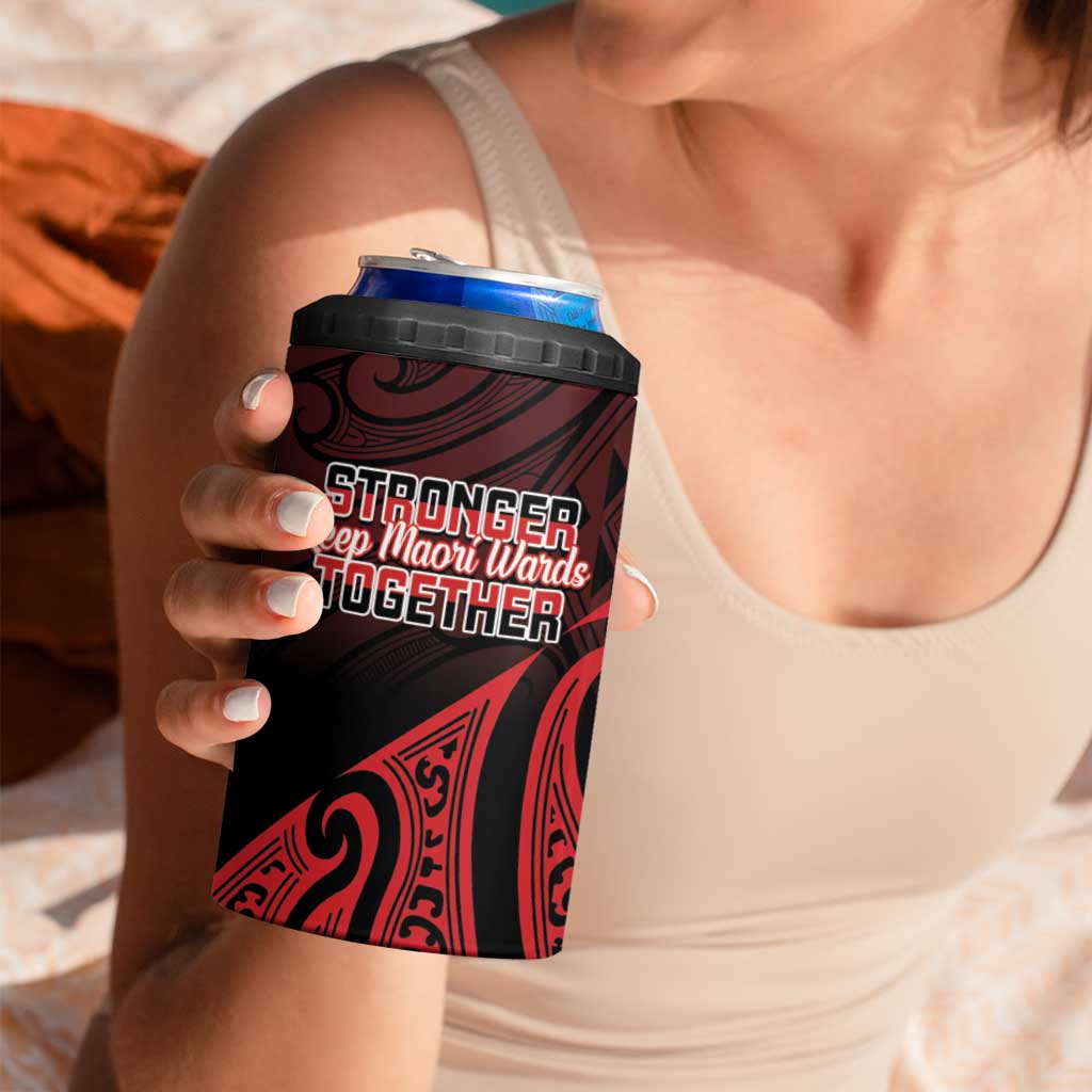 Personalised Keep Maori Wards New Zealand 4 in 1 Can Cooler Tumbler Stronger Together Aotearoa Taniko LT14 - Polynesian Pride