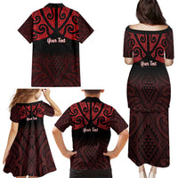 Personalised Keep Maori Wards New Zealand Family Matching Puletasi and Hawaiian Shirt Stronger Together Aotearoa Taniko LT14 - Polynesian Pride
