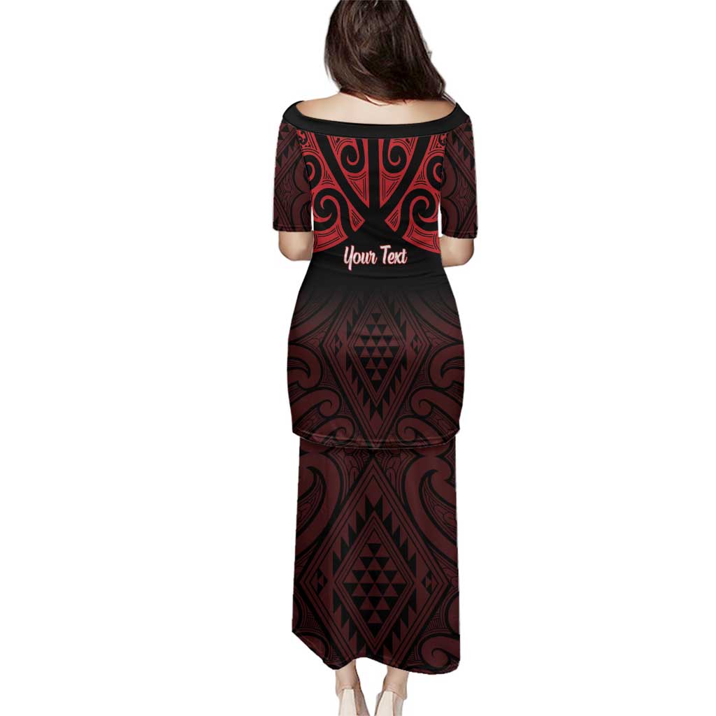 Personalised Keep Maori Wards New Zealand Family Matching Puletasi and Hawaiian Shirt Stronger Together Aotearoa Taniko LT14 - Polynesian Pride