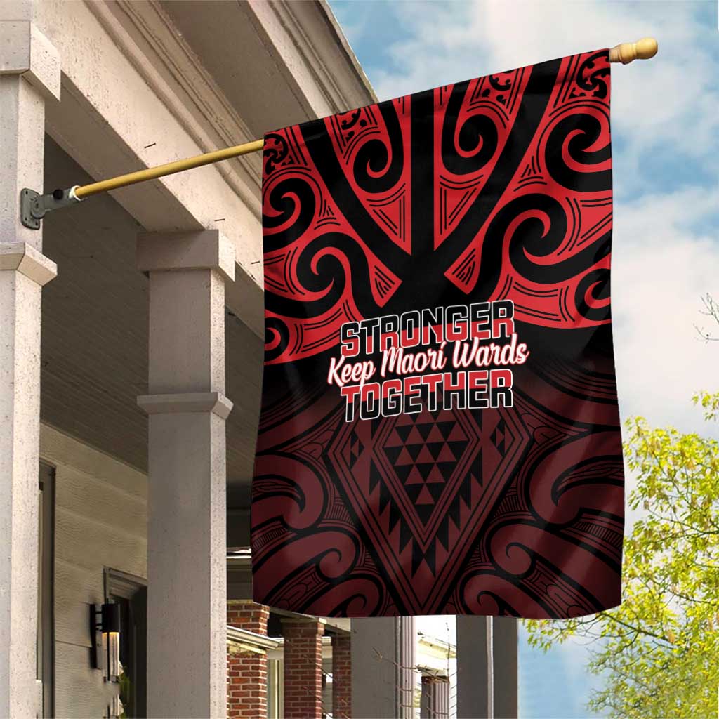 Keep Maori Wards New Zealand Garden Flag Stronger Together Aotearoa Taniko - Polynesian Pride