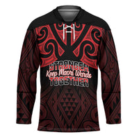 Personalised Keep Maori Wards New Zealand Hockey Jersey Stronger Together Aotearoa Taniko - Polynesian Pride