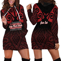 Personalised Keep Maori Wards New Zealand Hoodie Dress Stronger Together Aotearoa Taniko LT14 - Polynesian Pride