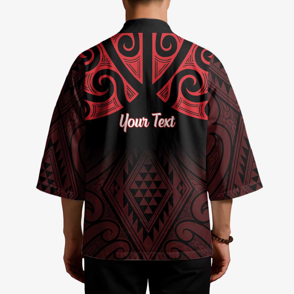 Personalised Keep Maori Wards New Zealand Kimono Stronger Together Aotearoa Taniko - Polynesian Pride