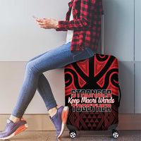 Keep Maori Wards New Zealand Luggage Cover Stronger Together Aotearoa Taniko - Polynesian Pride
