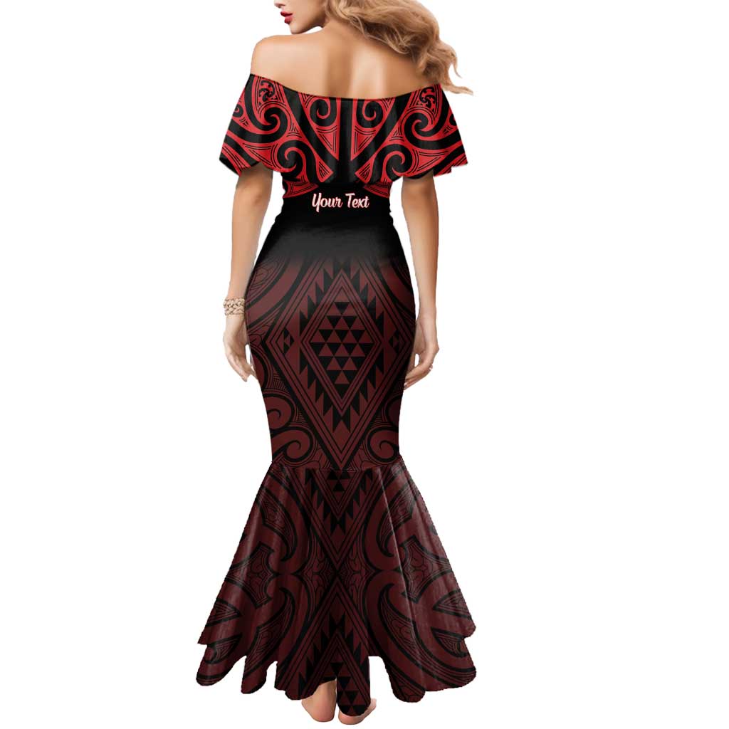 Personalised Keep Maori Wards New Zealand Mermaid Dress Stronger Together Aotearoa Taniko LT14 - Polynesian Pride