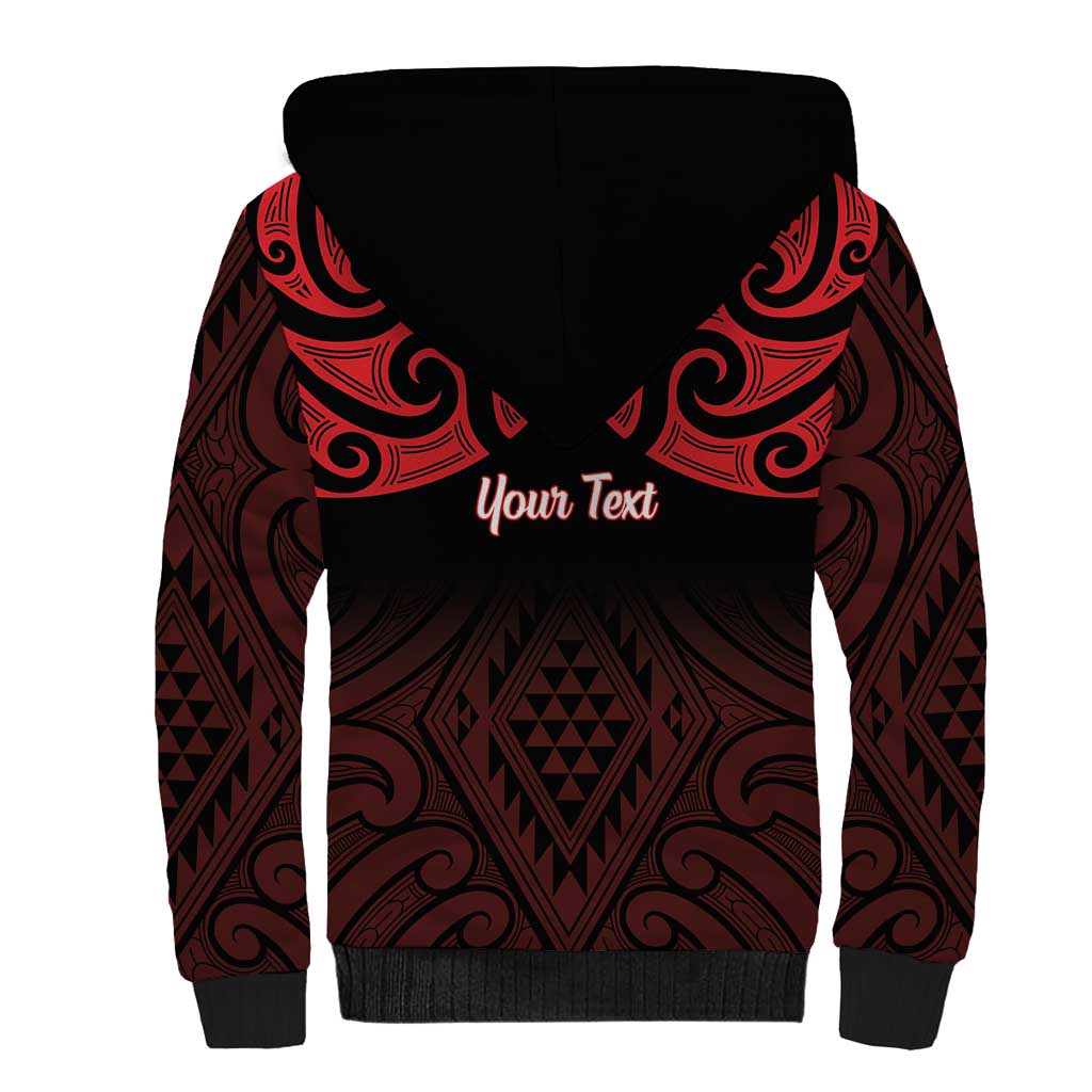 Personalised Keep Maori Wards New Zealand Sherpa Hoodie Stronger Together Aotearoa Taniko LT14 - Polynesian Pride
