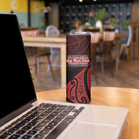 Personalised Keep Maori Wards New Zealand Skinny Tumbler Stronger Together Aotearoa Taniko LT14 - Polynesian Pride