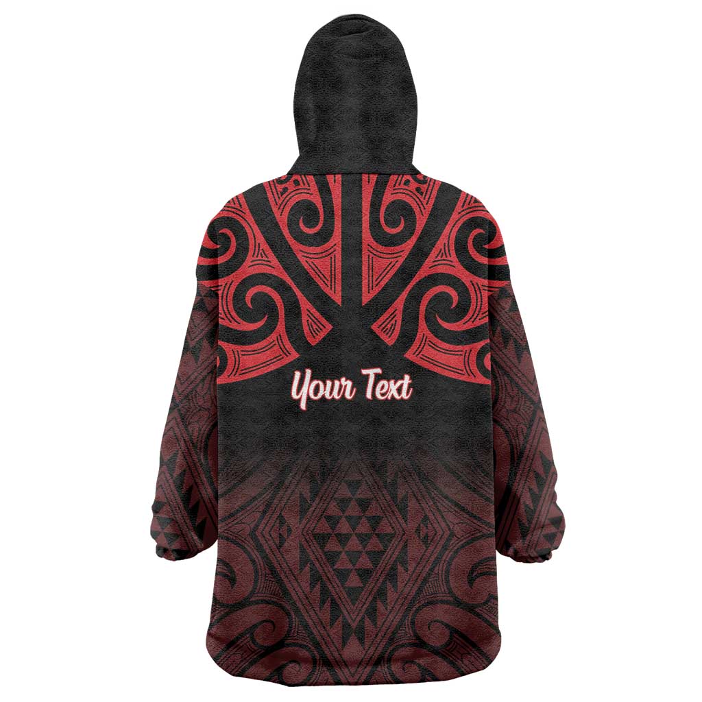 Personalised Keep Maori Wards New Zealand Wearable Blanket Hoodie Stronger Together Aotearoa Taniko LT14 - Polynesian Pride