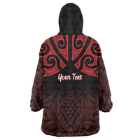Personalised Keep Maori Wards New Zealand Wearable Blanket Hoodie Stronger Together Aotearoa Taniko LT14 - Polynesian Pride