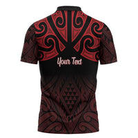 Personalised Keep Maori Wards New Zealand Zipper Polo Shirt Stronger Together Aotearoa Taniko LT14 - Polynesian Pride