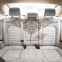 New Zealand Manta Ray Tattoo Back Car Seat Cover Aotearoa Maori Haehae Beige LT14 - Polynesian Pride