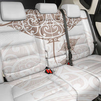 New Zealand Manta Ray Tattoo Back Car Seat Cover Aotearoa Maori Haehae Beige LT14 - Polynesian Pride
