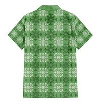 Green Hawaiian Quilt Family Matching Mermaid Dress and Hawaiian Shirt Hawaii Pineapple Monstera Palaka Motifs LT14 - Polynesian Pride