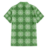 Green Hawaiian Quilt Family Matching Puletasi and Hawaiian Shirt Hawaii Pineapple Monstera Palaka Motifs LT14 - Polynesian Pride