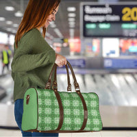 Green Hawaiian Quilt Travel Bag Hawaii Pineapple Monstera Palaka Motifs - Polynesian Pride