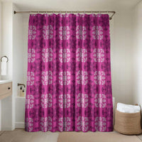 Pink Hawaiian Quilt Bathroom Set Hawaii Pineapple Monstera Palaka Motifs - Polynesian Pride