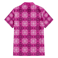 Pink Hawaiian Quilt Family Matching Summer Maxi Dress and Hawaiian Shirt Hawaii Pineapple Monstera Palaka Motifs LT14 - Polynesian Pride