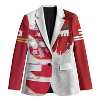 Japan and England Rugby Custom Blazer Brave Blossoms Red Roses Together LT14 Unisex Red - Polynesian Pride