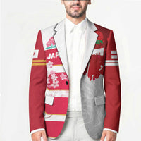 Japan and England Rugby Custom Blazer Brave Blossoms Red Roses Together LT14 - Polynesian Pride