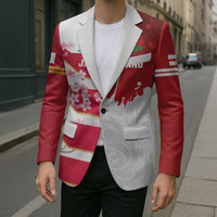 Japan and England Rugby Custom Blazer Brave Blossoms Red Roses Together LT14 - Polynesian Pride