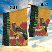 Personalized Hawaii Akohekohe Ohia Lehua Garden Flag Crested Honeycreeper Kakau Hawaiian Pattern LT14 - Polynesian Pride