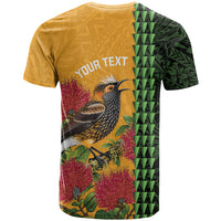 Personalized Hawaii Akohekohe Ohia Lehua T Shirt Crested Honeycreeper Kakau Hawaiian Pattern LT14 - Polynesian Pride