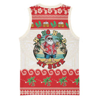 Mele Kalikimaka Hawaii Basketball Jersey Funny Beer-Loving Santa Hawaiian Tropical LT14 - Polynesian Pride